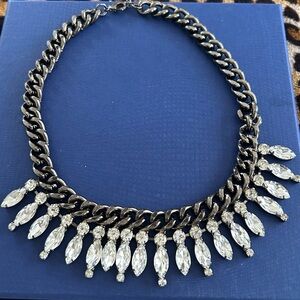 Elegant Silver and Black Necklace